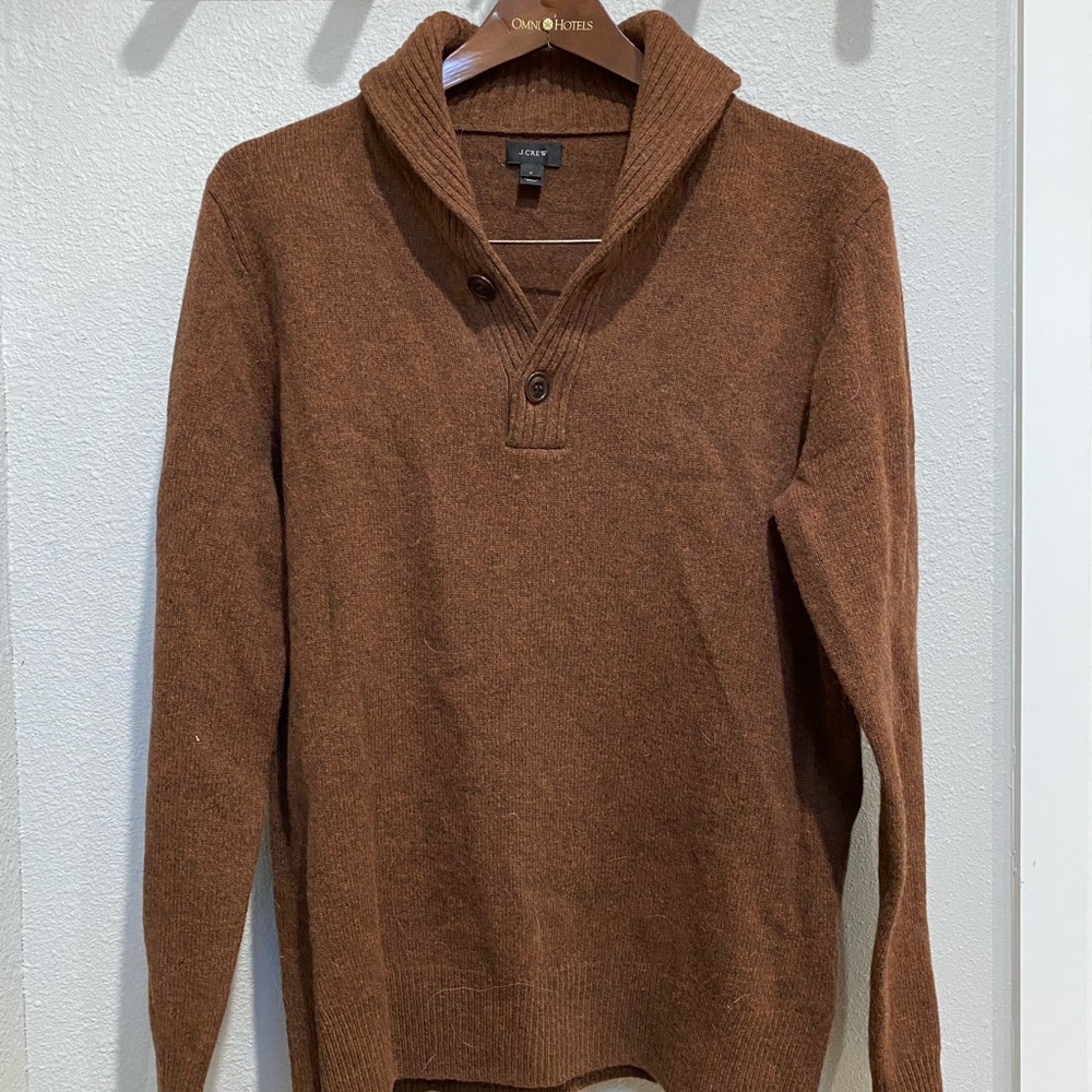 J Crew Shawl Collar Button Sweater Small